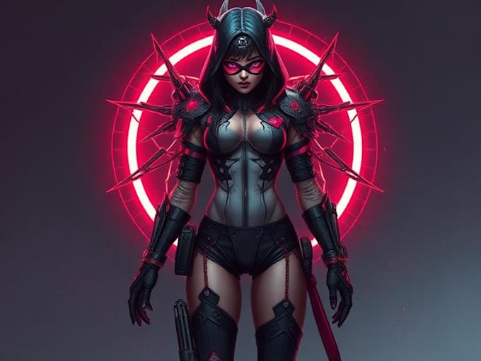 design cyberpunk character, original character design