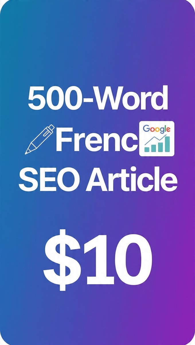 write a perfect 500 word SEO article in french