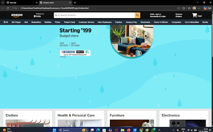 build responsive website using HTML CSS javascript react