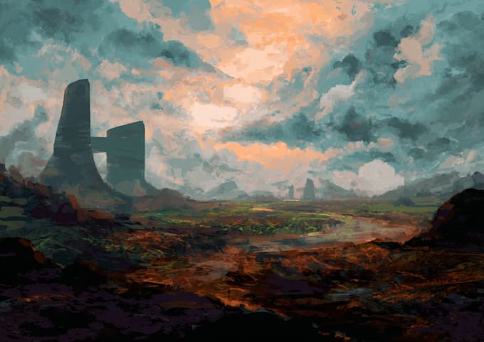 create stunning sci fi concept art, futuristic environments