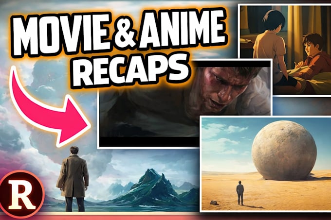 make movie and anime recaps for youtube