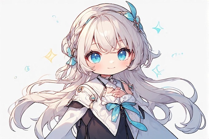 design custom chibi character in anime style