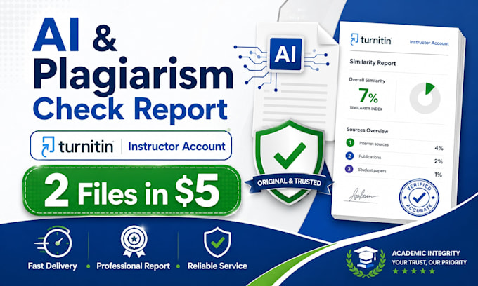 check 2 files for plagiarism and ai detection