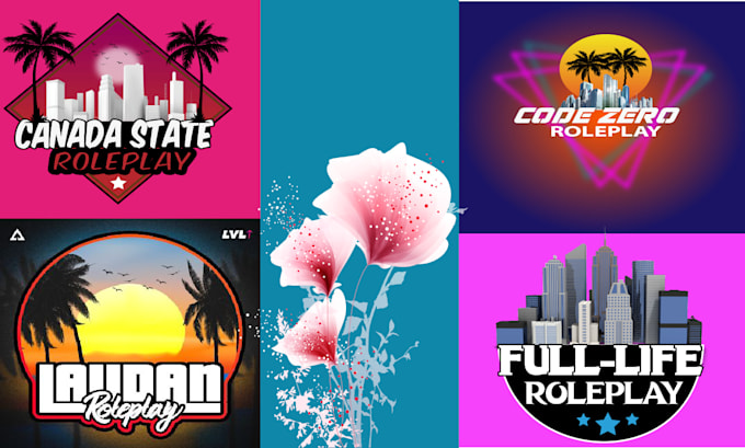 do server logo discord and five star 3d animation 3d design
