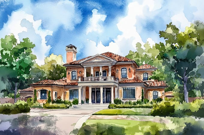 building portrait sketches with watercolor