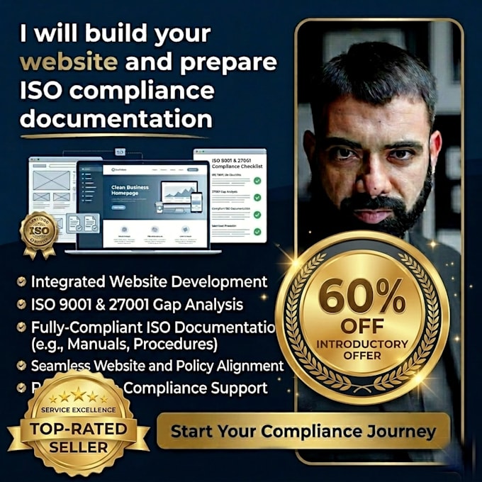 build your website and prepare iso compliance documentation