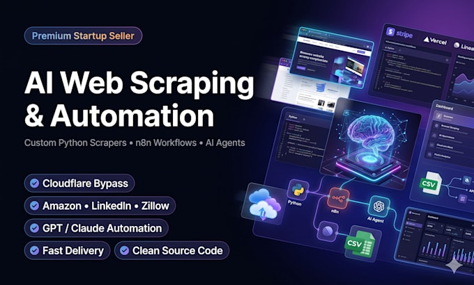 build a custom python web scraper or browser automation