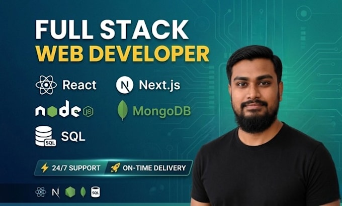 develop modern full stack next js and react web applications with node js