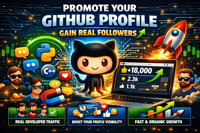 promote your github profile to gain real followers