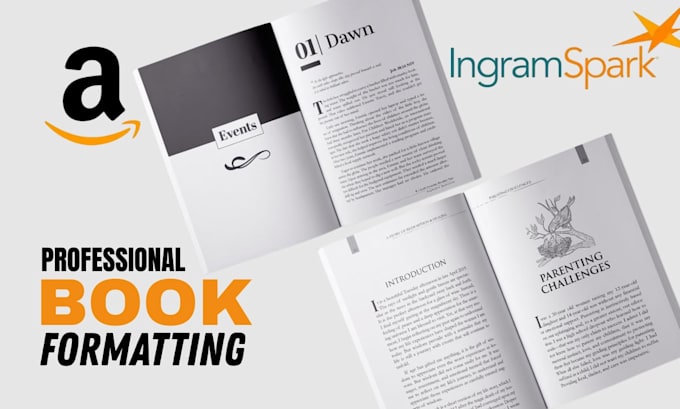 book formatting layout design typesetting kdp kindle ebook paperback formatting