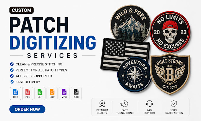 custom patch embroidery digitizing services