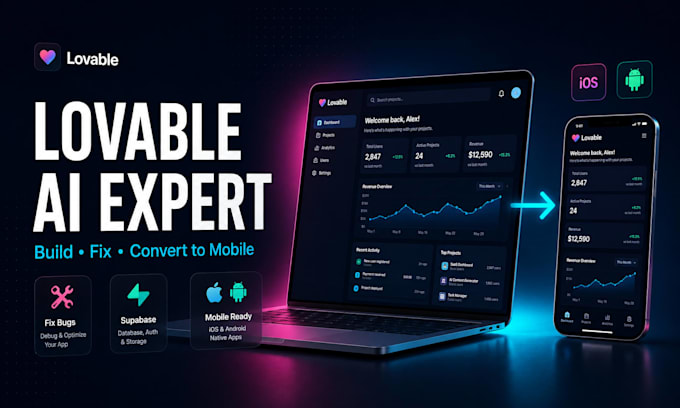 be your lovable ai developer fix vibe code build or convert app