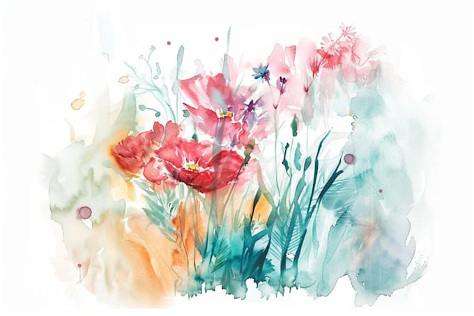 illustrate watercolor portrait illustration