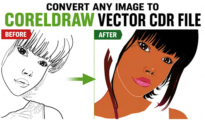 convert logo image to editable coreldraw cdr vector file