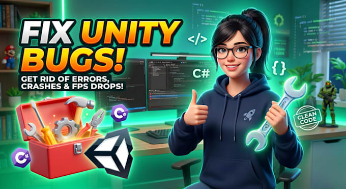 provide professional unity game debugging and fix bugs