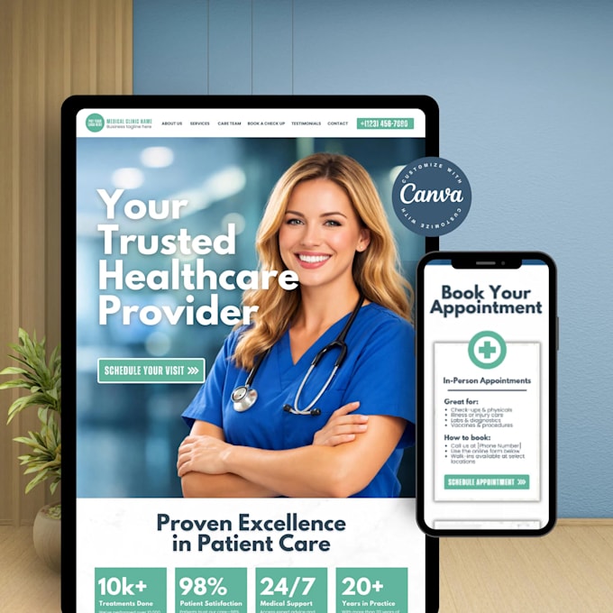 design a modern wordpress website for dental clinic