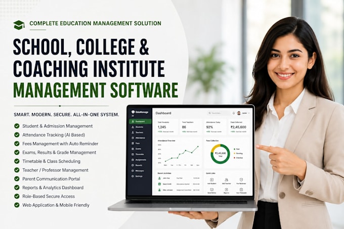develop school college and coaching management software