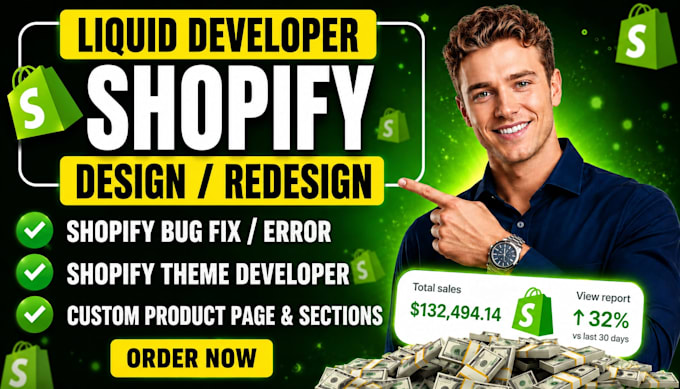 do shopify custom coding, shopify bug fixing, liquid coder, shopify developer