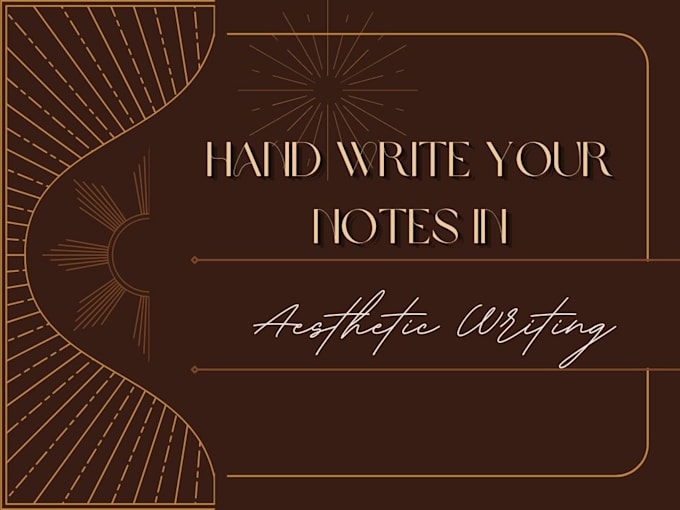 write aesthetic handwritten notes for you