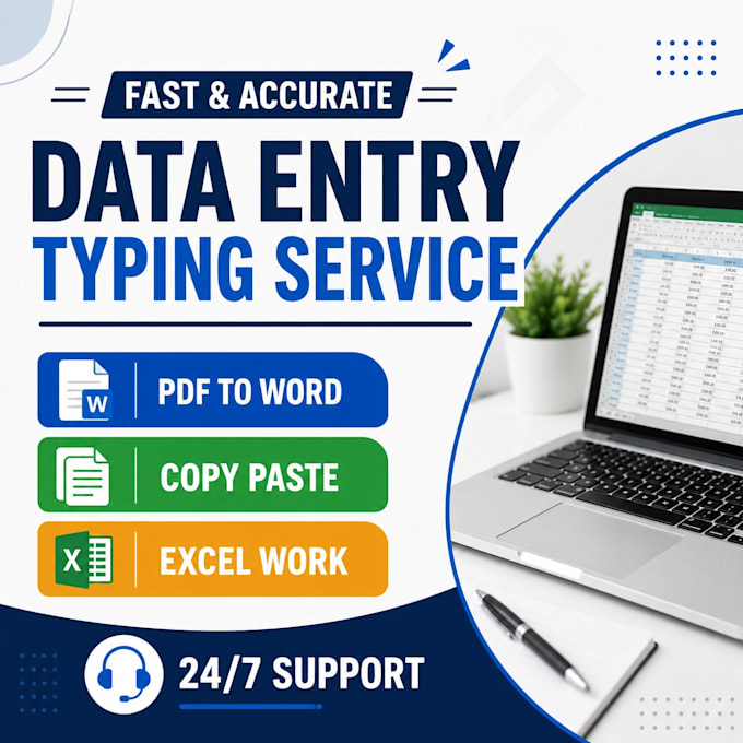 do fast and accurate data entry, typing, and copypaste work