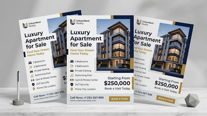 design modern flyer, bifold, trifold brochure design
