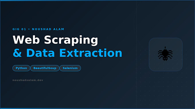 scrape data from any website using python