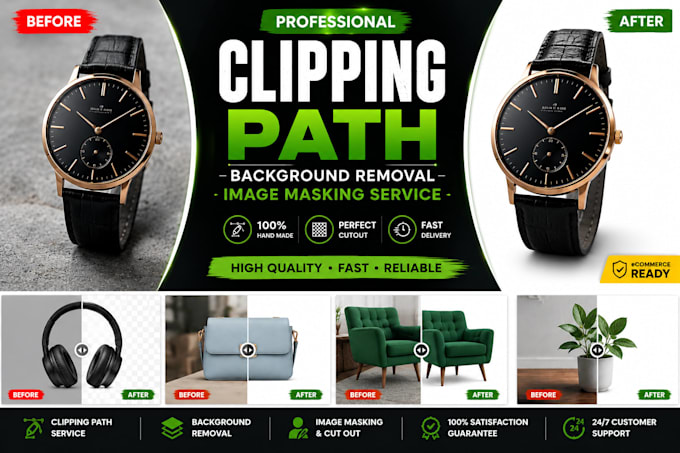 do clipping path, background removal, and image masking