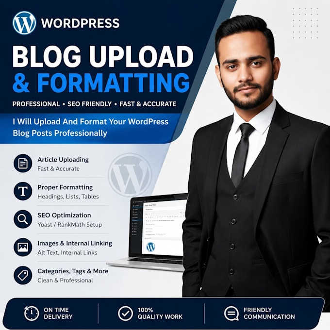 upload and format wordpress blog posts professionally
