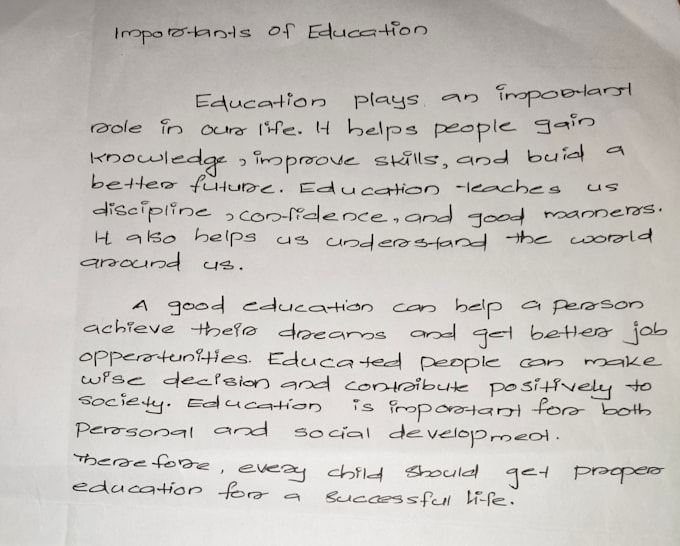 write neat handwritten notes and assignments