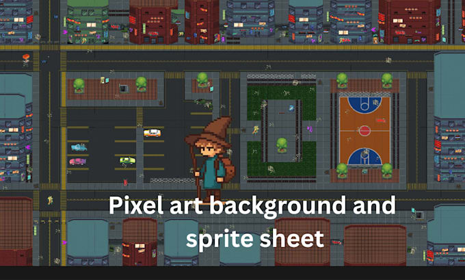 create pixel art backgrounds, tilesets, sprite sheets 8 bit 16 bit art for games