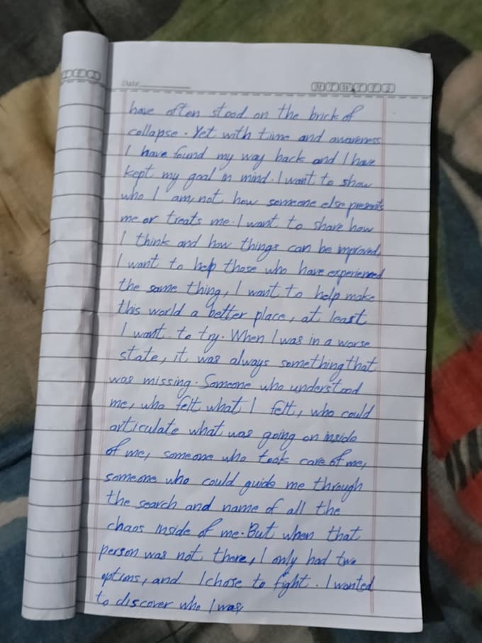 write handwritten notes in englis