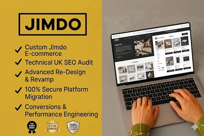 design a high converting jimdo e commerce store advanced UK SEO audit redesign