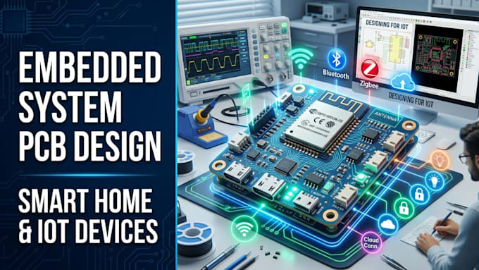 develop embedded system pcb for smart home and iot devices