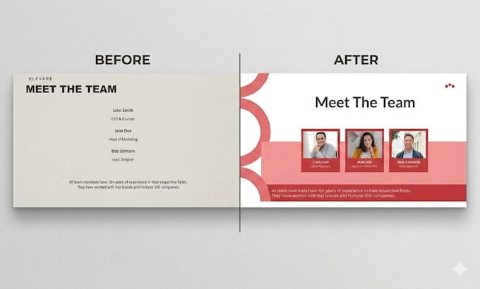 redesign your slides into a polished and clean presentation