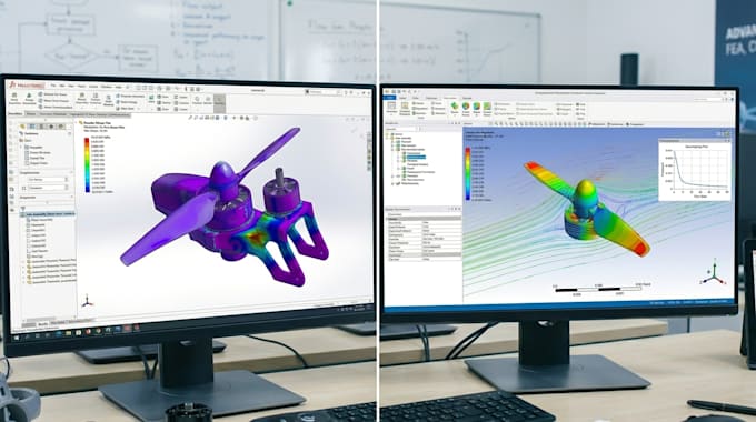 perform cfd, fea, and 3d engineering simulations using ansys and solidworks