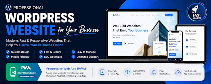 create a wordpress website with progressive web app features