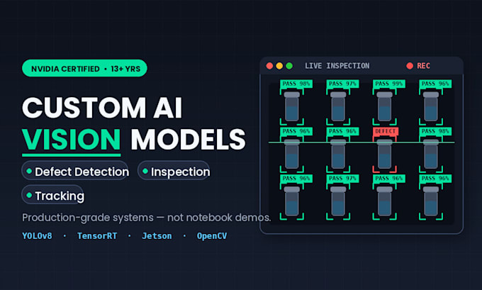 build custom ai vision models for detection, inspection and tracking