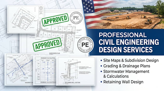 site map subdivision drainage calculation grading retaining wall georgia florida