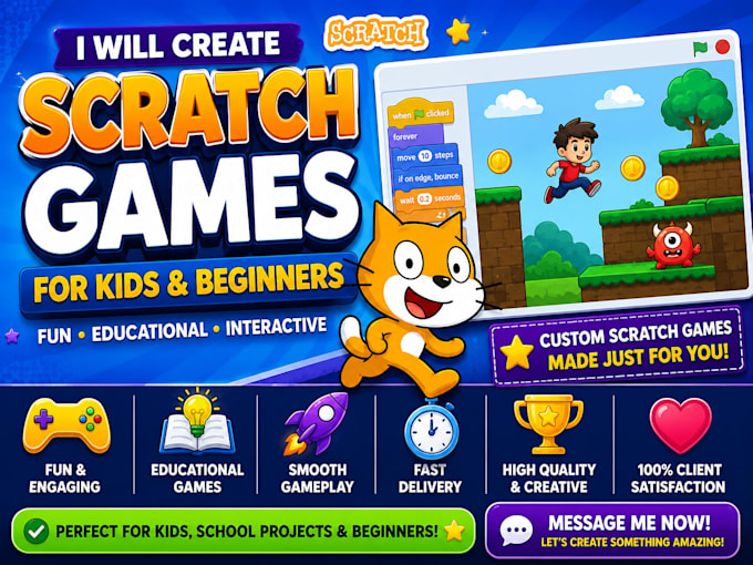 create custom scratch games for kids and beginners
