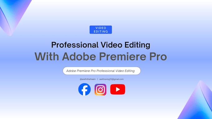 be your professional adobe premiere pro video editor