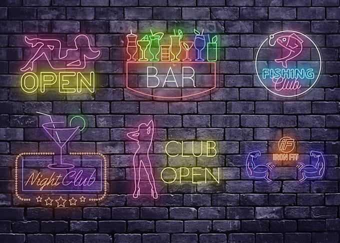 create custom neon logo design