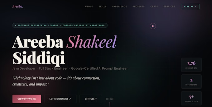 create your portfolio websites