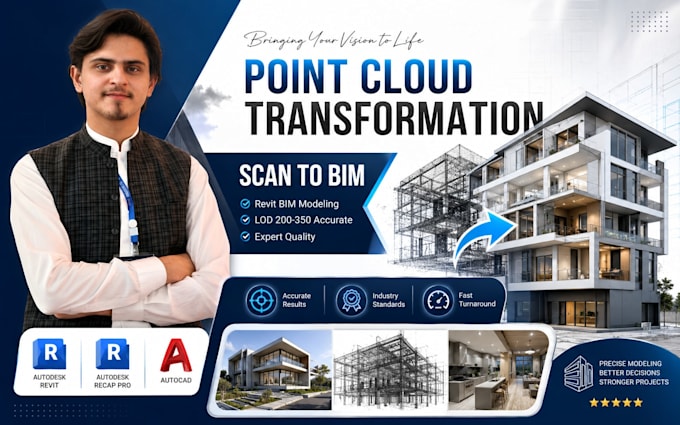 convert point cloud, e57, rcp, matterport scan to revit bim model
