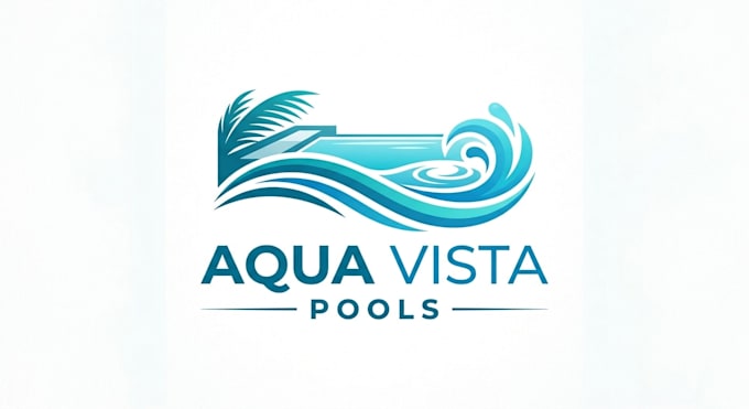 design a modern and refreshing pool logo for your brand