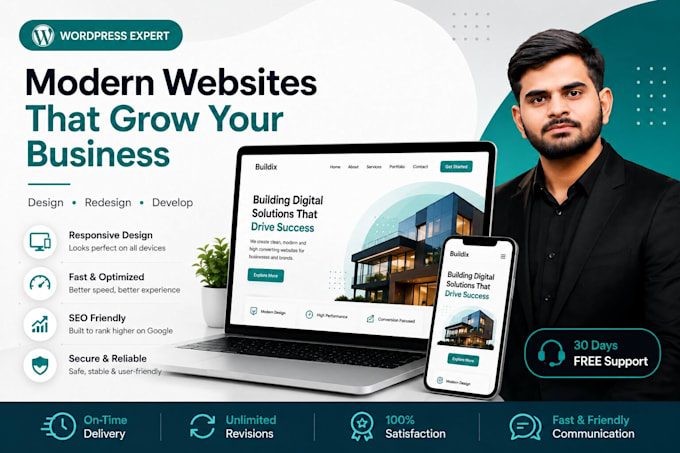 design or redesign a responsive wordpress website for your business