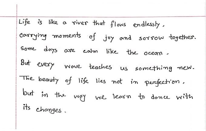 do neat handwritten letters and notes