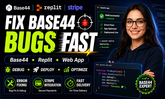 be your base44 expert for bug fixing, base44 app and replit setup fix base44 bug