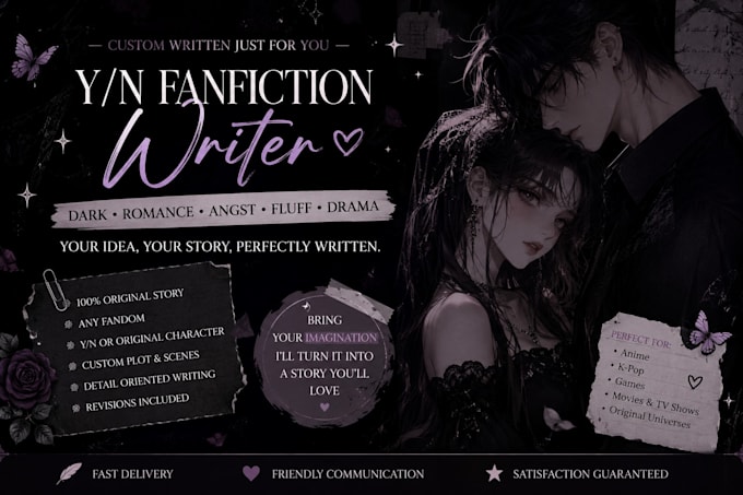 write dark custom fanfiction story