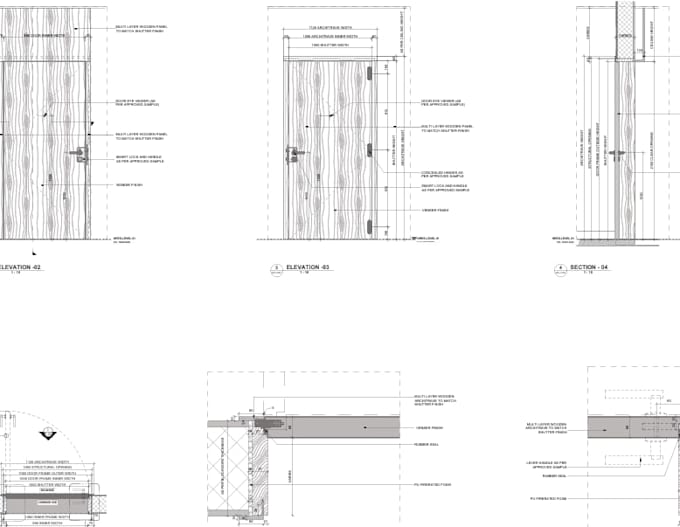 create interior design plans, elevations and section drawing