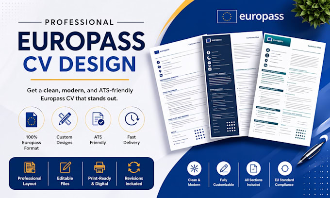 create an ats friendly europass CV design
